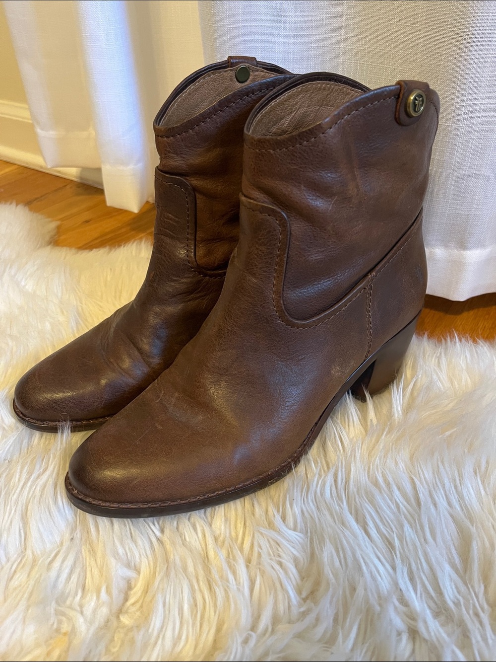 FRYE Brown Women's Leather Ankle Boots Size 8